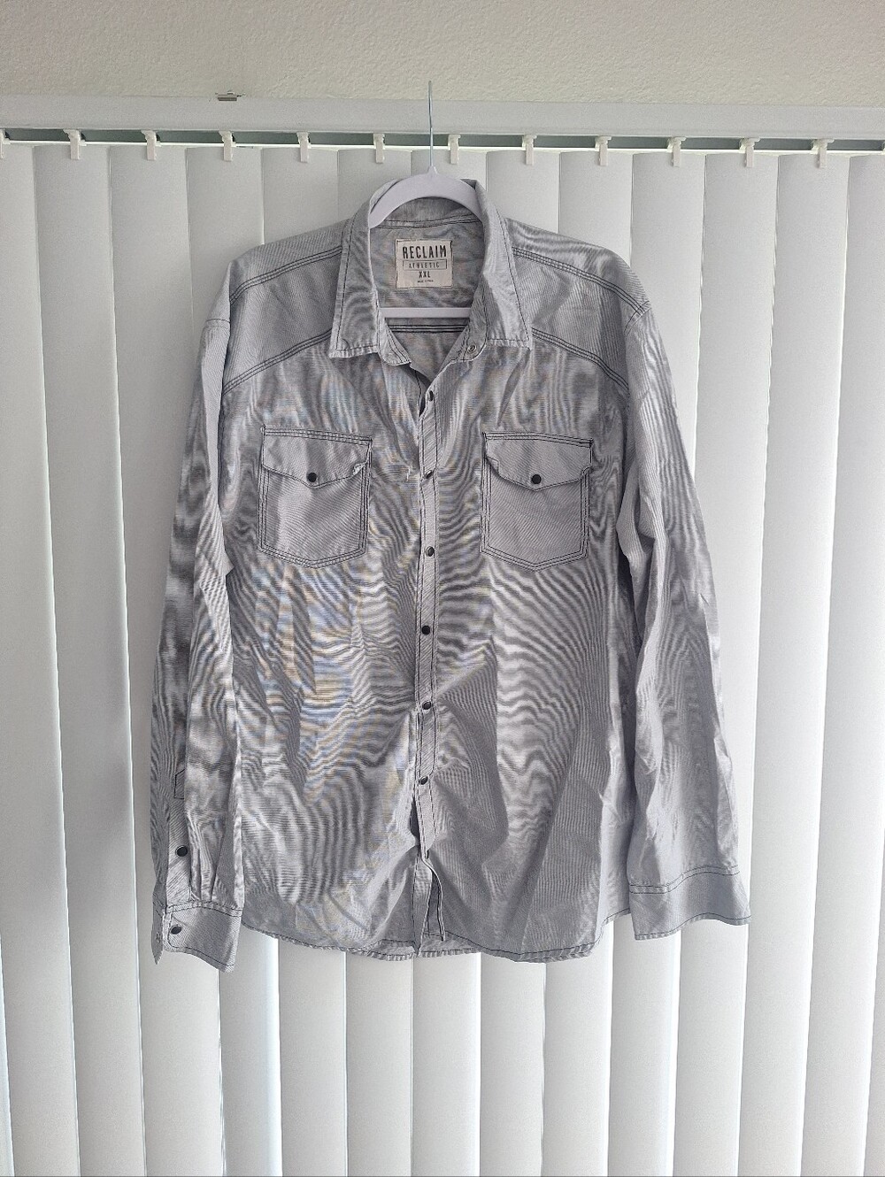 Reclaim Button Front Shirt Athletic Fit